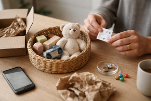 Legetøj i kurven med ro i maven: min CE-tjekliste til køb, pakke og genbrug