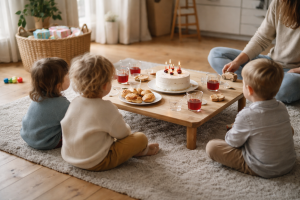 Børnefødselsdag til 3 - 4-årige på 60 minutter: en rolig plan der holder