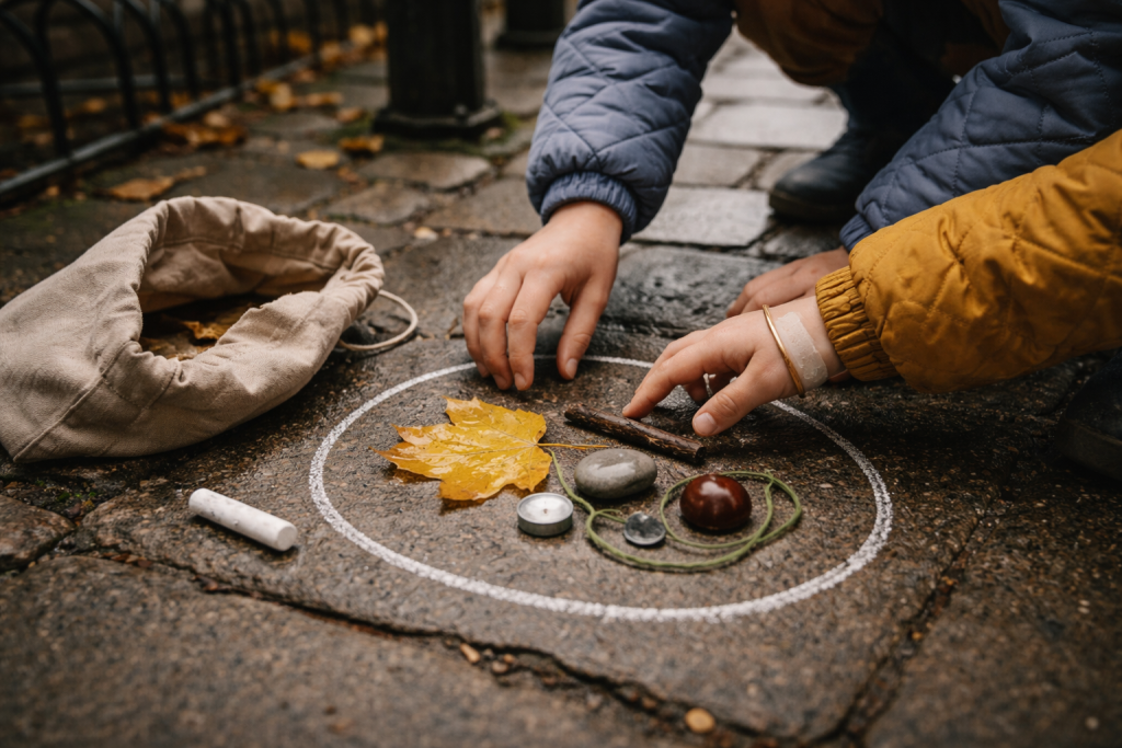 Byens mikroeventyr på 45 minutter: 3 stop, 12 lege og en slutning der føles som “vi nåede noget”
