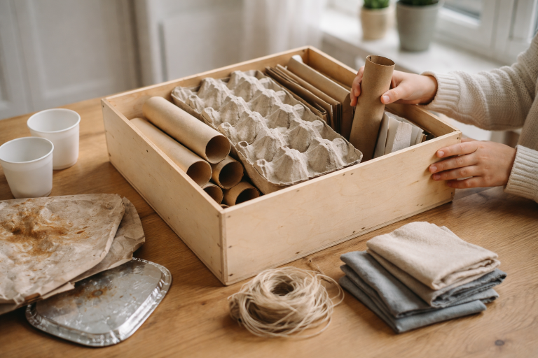 Krea uden kemi-panikanfald: din rolige guide til genbrugsmaterialer med børn