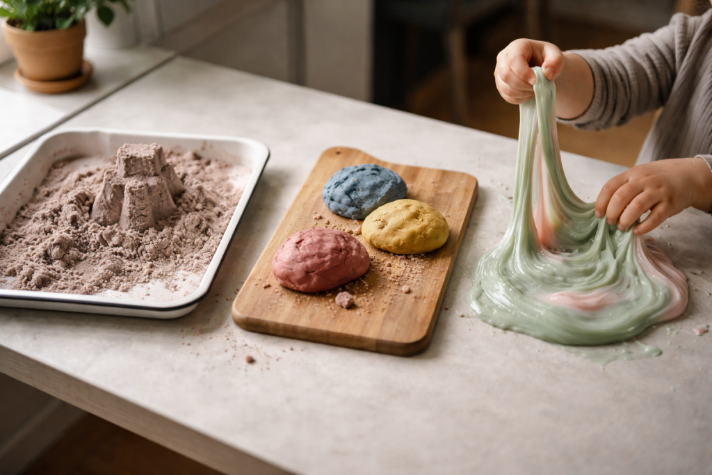 Står du også med en klam klump? Sådan vælger du mellem sand, slim og modellervoks