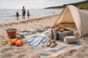 En dag på stranden med børn: pakkeliste, sikkerhed og 20 lege