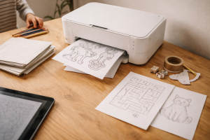 Kreative aktiviteter derhjemme: print-selv tegninger og gode idéer uden printer